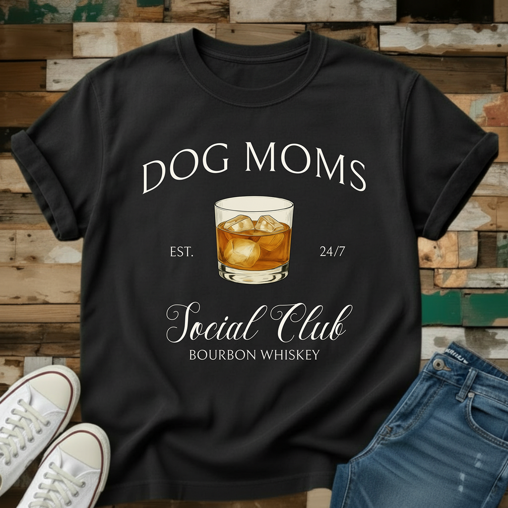 Dog Moms Whiskey Social Club T-Shirt