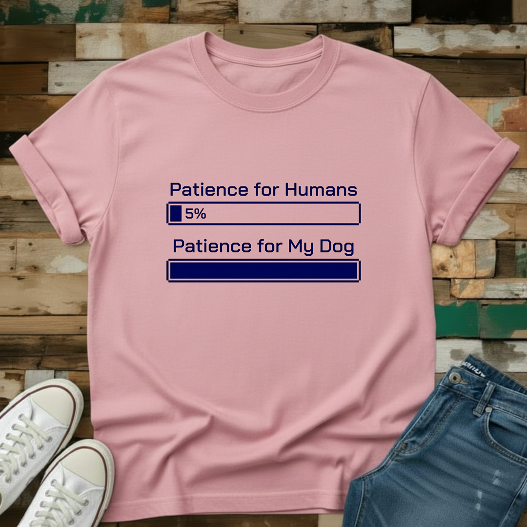 Patience For Humans Status Bar T-Shirt