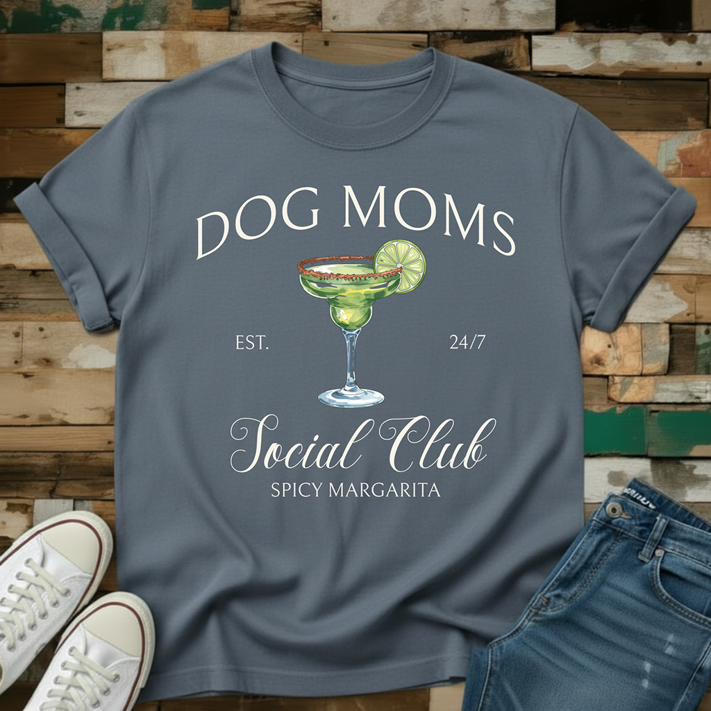 Dog Moms Spicy Margarita Social Club T-Shirt