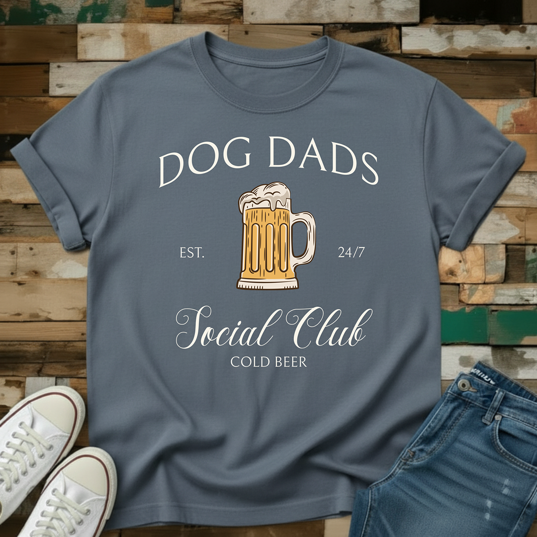 Dog Dads Cold Beer Social Club T-Shirt