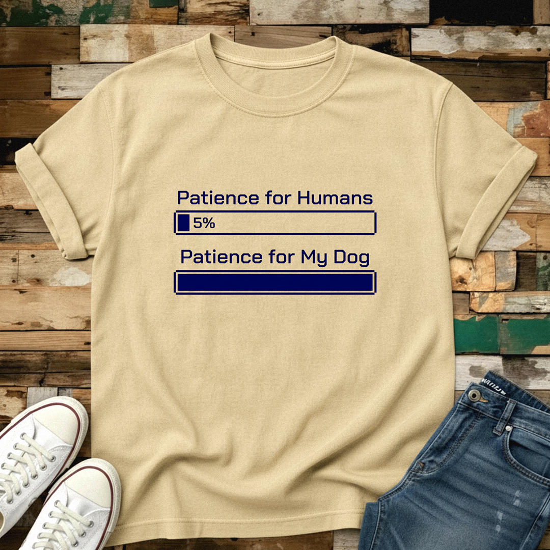 Patience For Humans Status Bar T-Shirt
