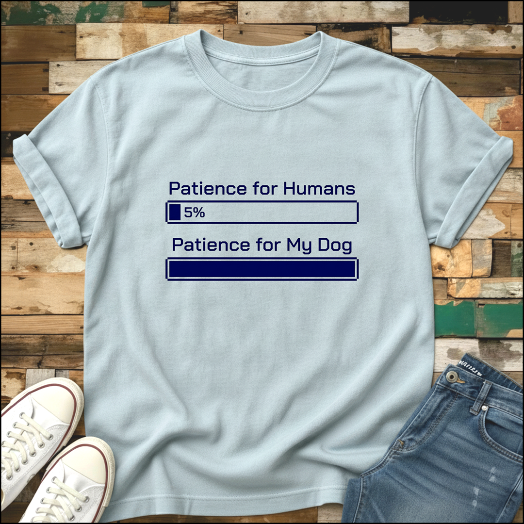 Patience For Humans Status Bar T-Shirt