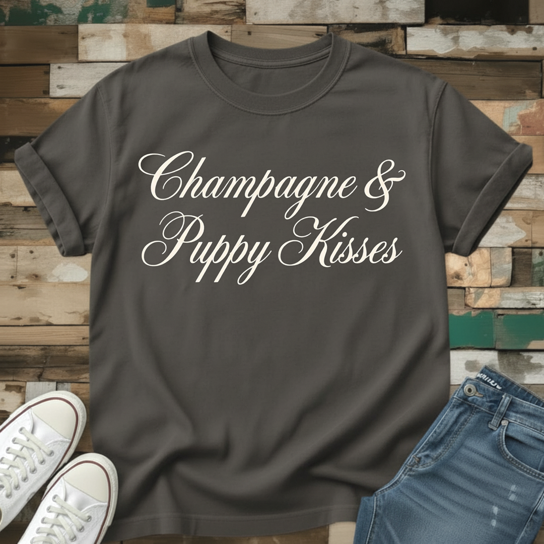Champagne & Puppy Kisses T-Shirt