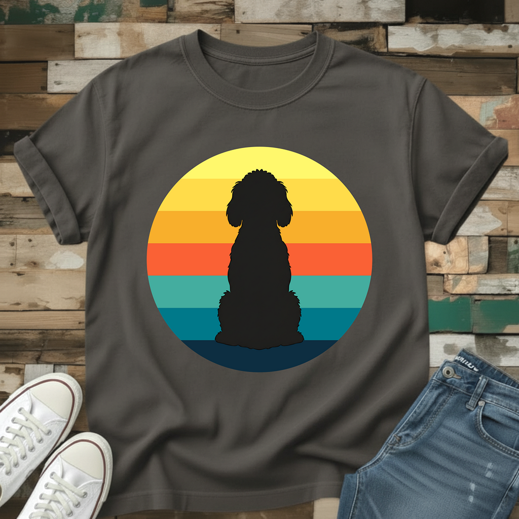 Golden Doodle Retro Sunset T-Shirt