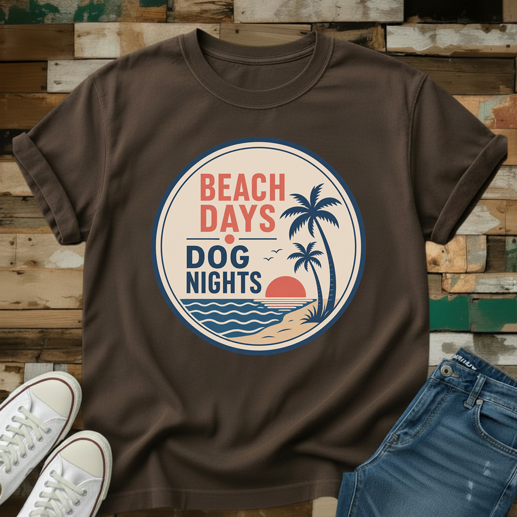 Beach Days Dogs Nights T-Shirt