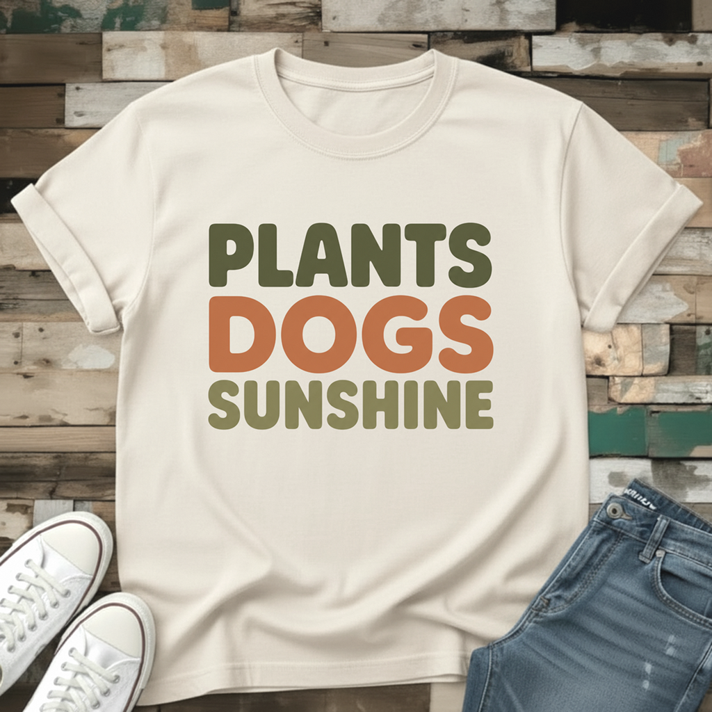 Plants Dogs Sunshine T-Shirt