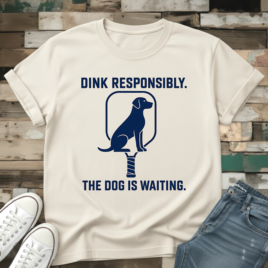 Dink Responsibly. The Dog Is Waiting T-Shirt