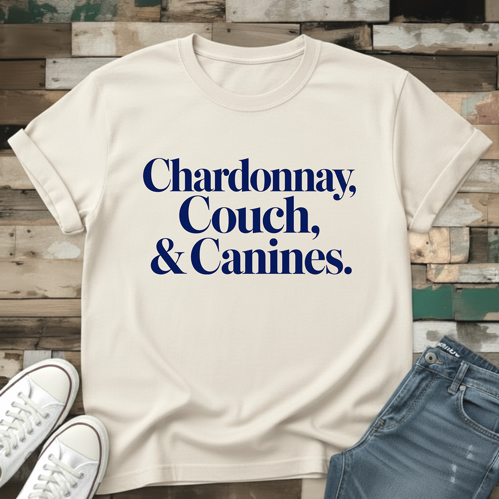 Chardonnay, Couch & Canines T-Shirt