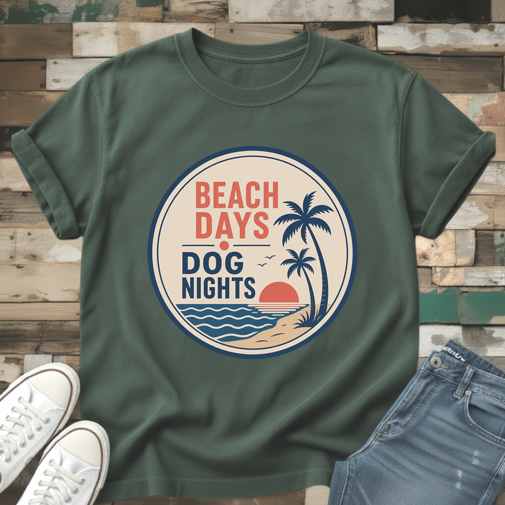 Beach Days Dogs Nights T-Shirt