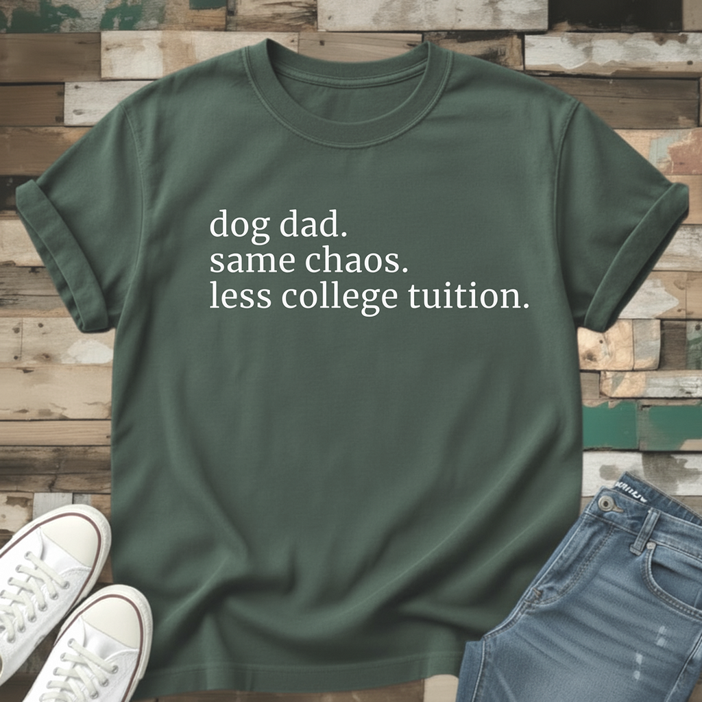 Dog Dad. Same Chaos. Less College Tuition T-Shirt