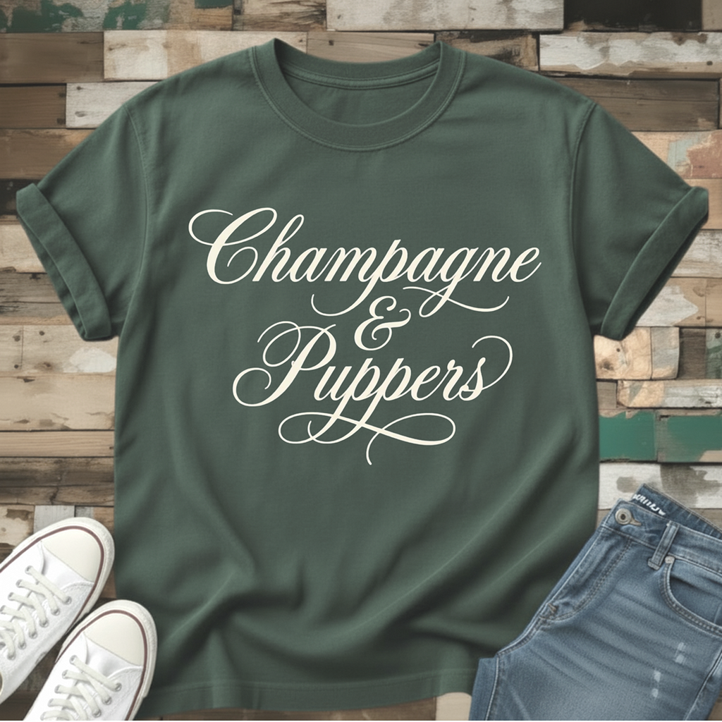 Champagne & Puppers T-Shirt