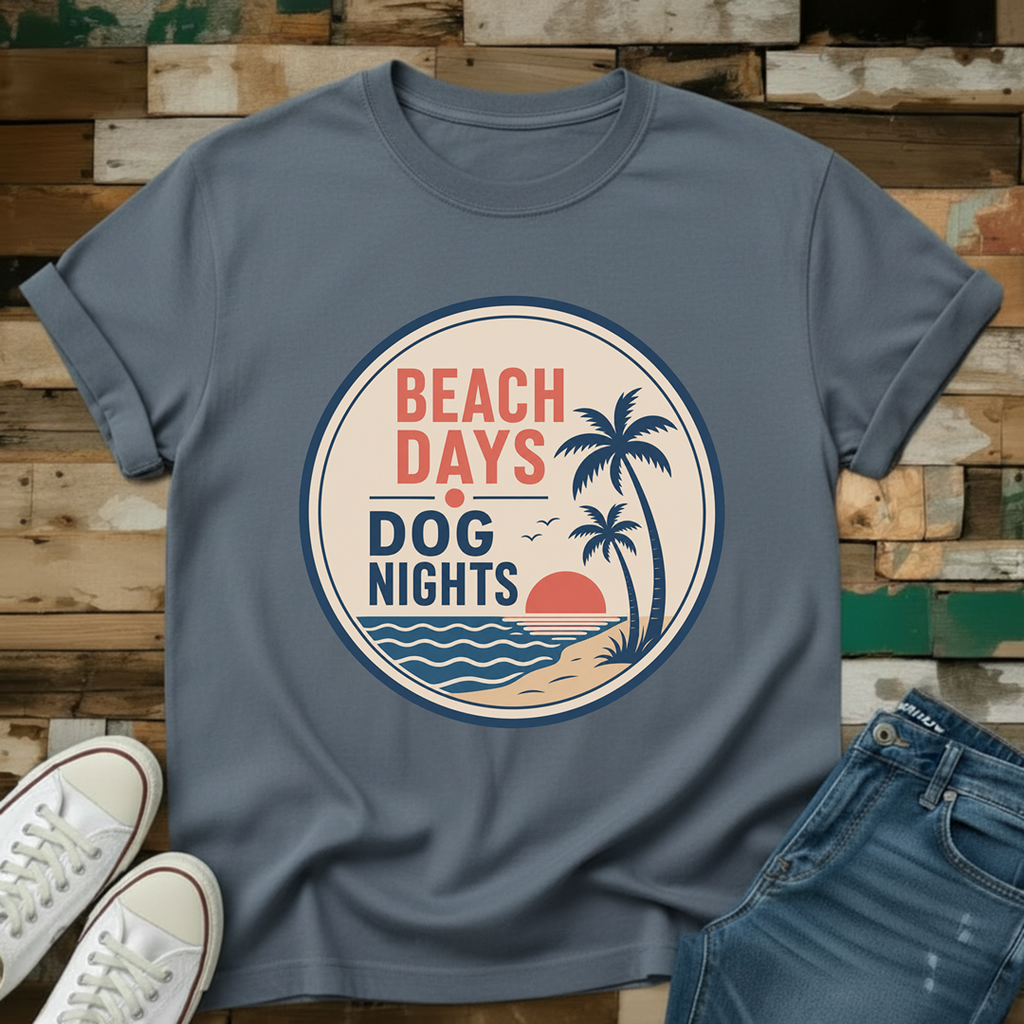 Beach Days Dogs Nights T-Shirt