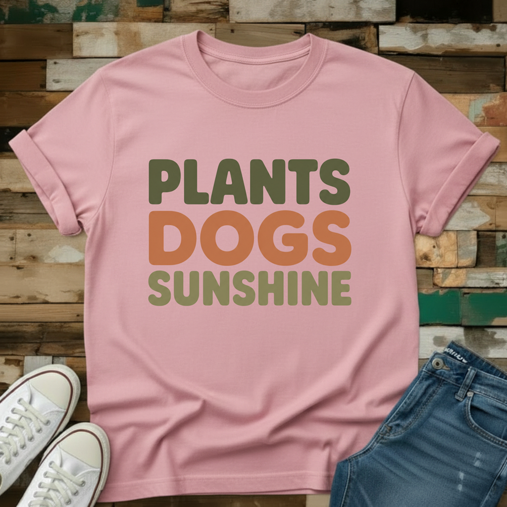 Plants Dogs Sunshine T-Shirt