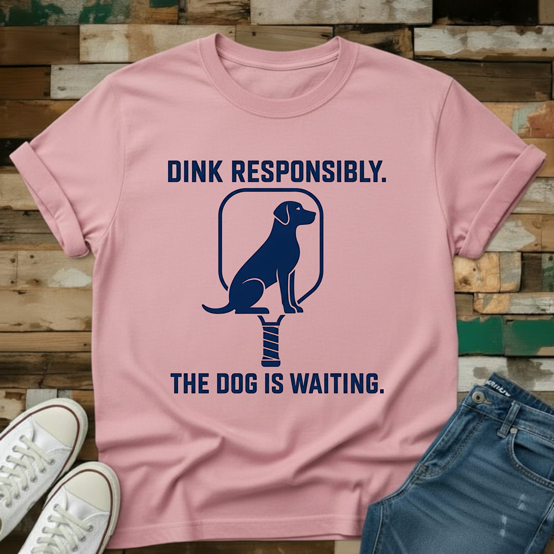 Dink Responsibly. The Dog Is Waiting T-Shirt
