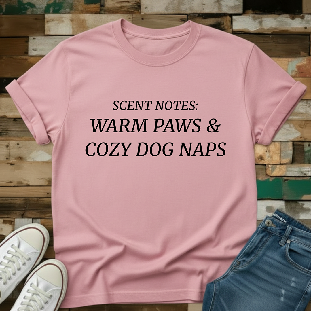 Scent Notes: Warm Paws & Cozy Dog Naps T-Shirt