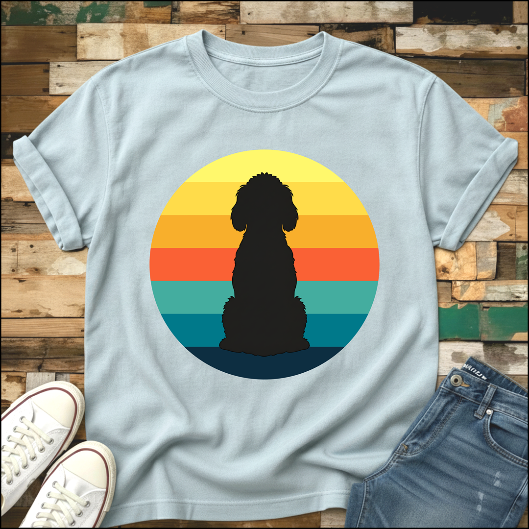 Golden Doodle Retro Sunset T-Shirt