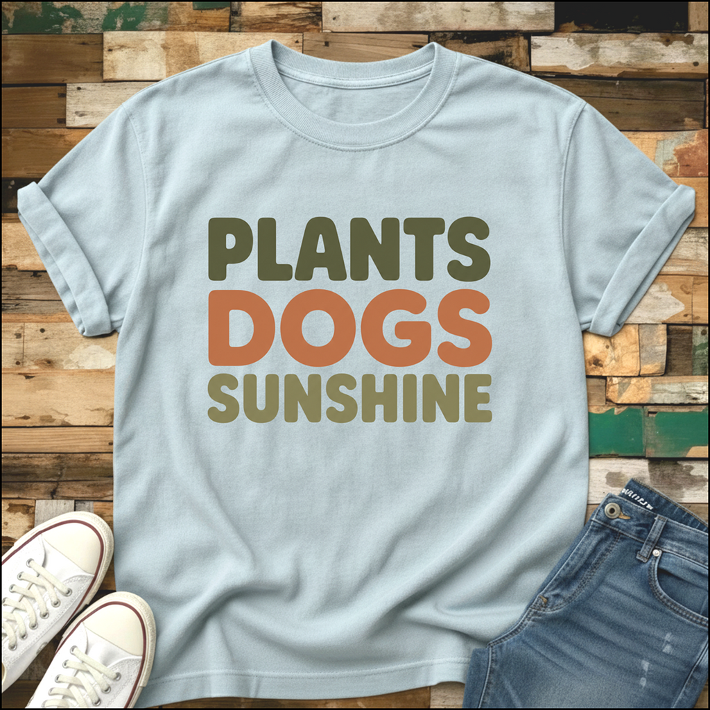 Plants Dogs Sunshine T-Shirt