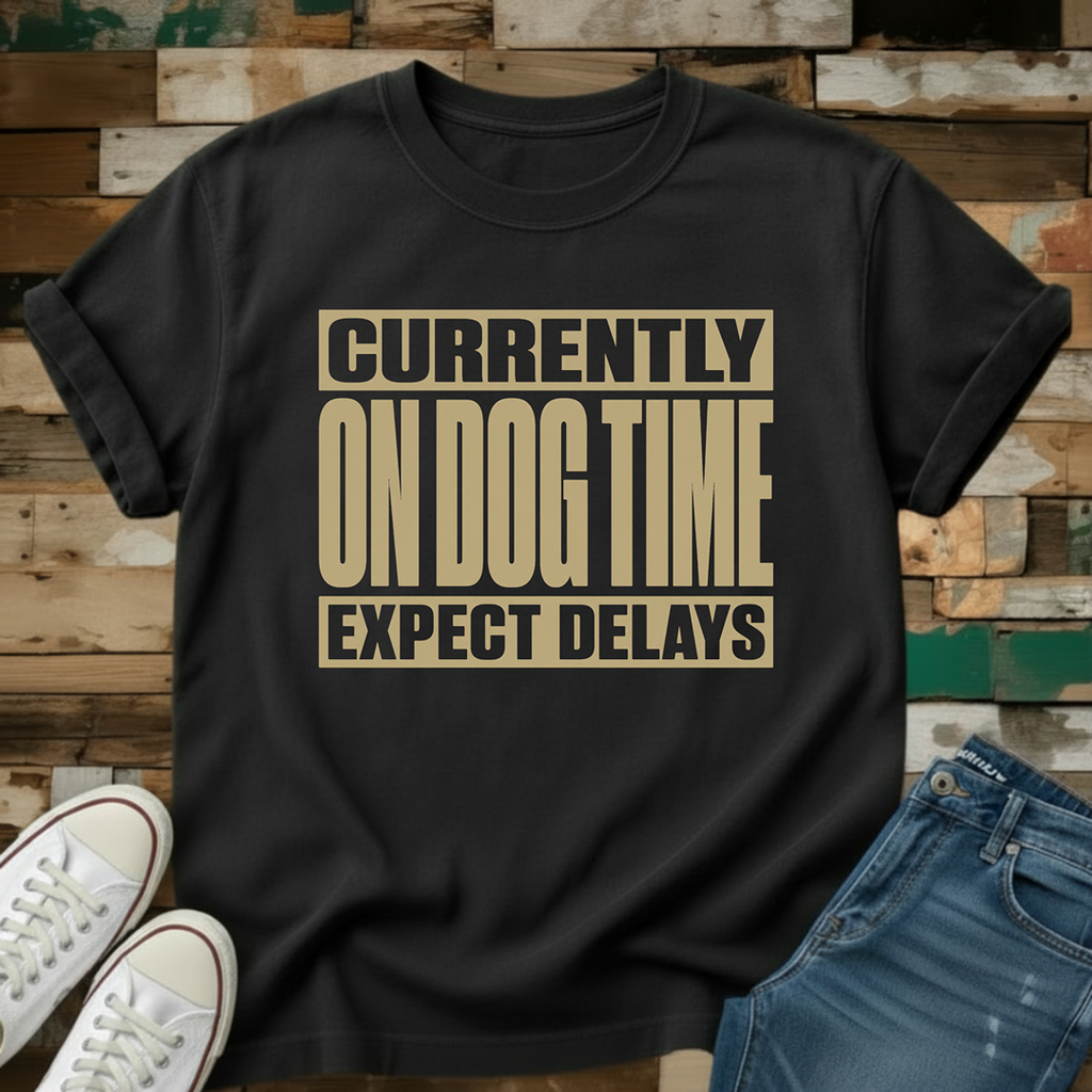 Currently On Dog Time Expect Delays T-Shirt