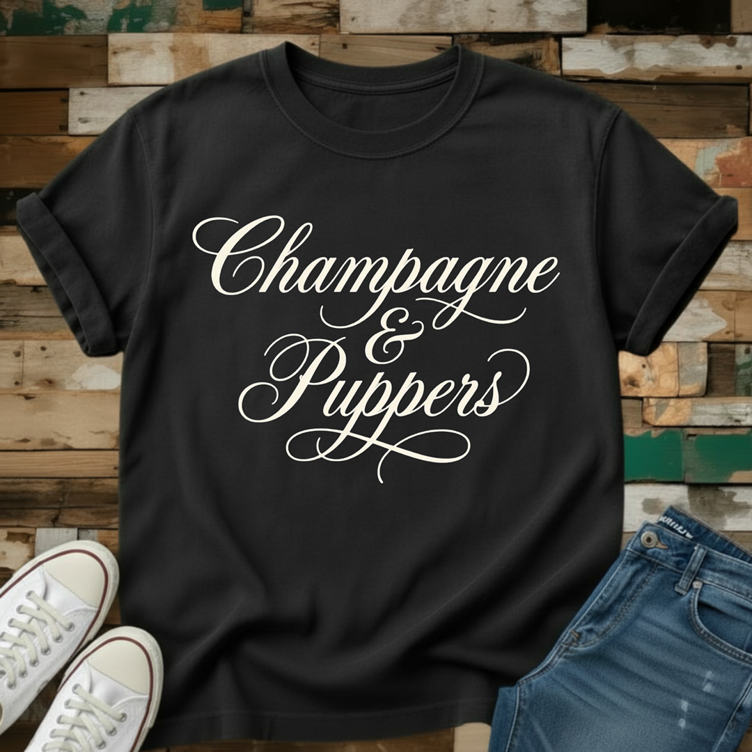 Champagne & Puppers T-Shirt