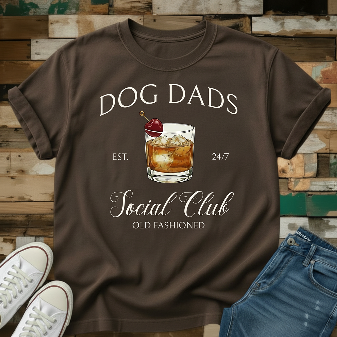 Dog Dads Old Fashioned Social Club T-Shirt