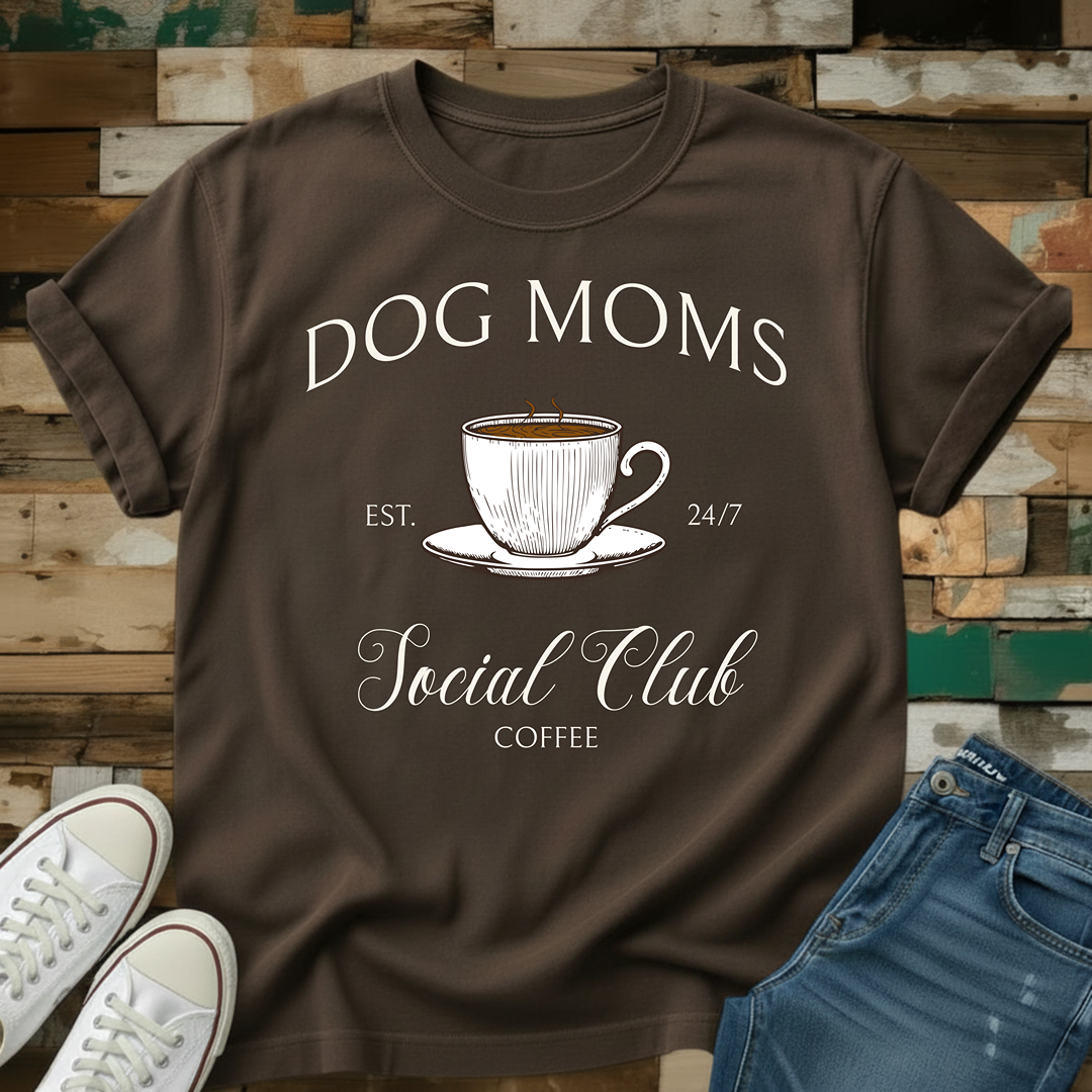Dog Moms Coffee Social Club T-Shirt