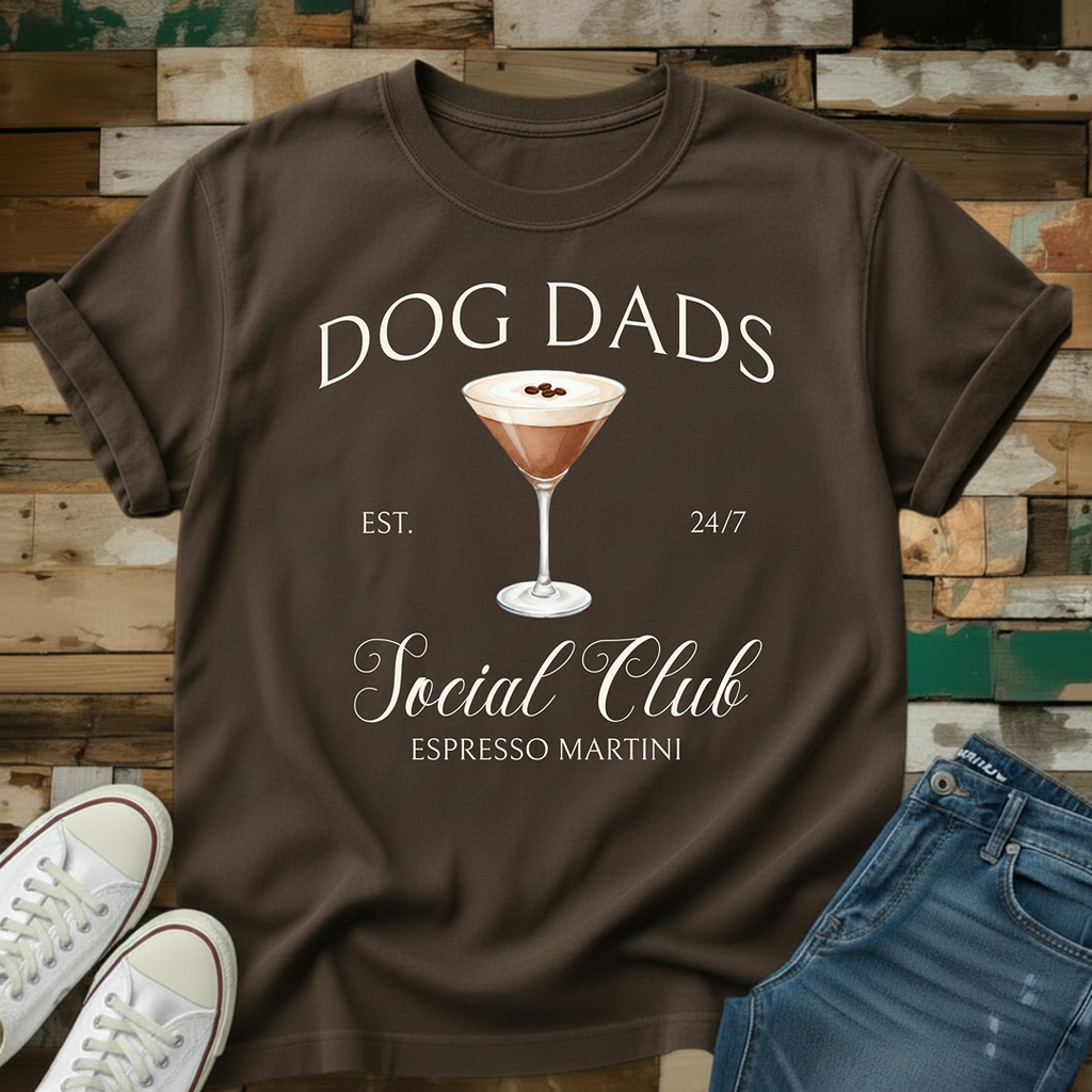 Dog Dads Espresso Martini Social Club T-Shirt