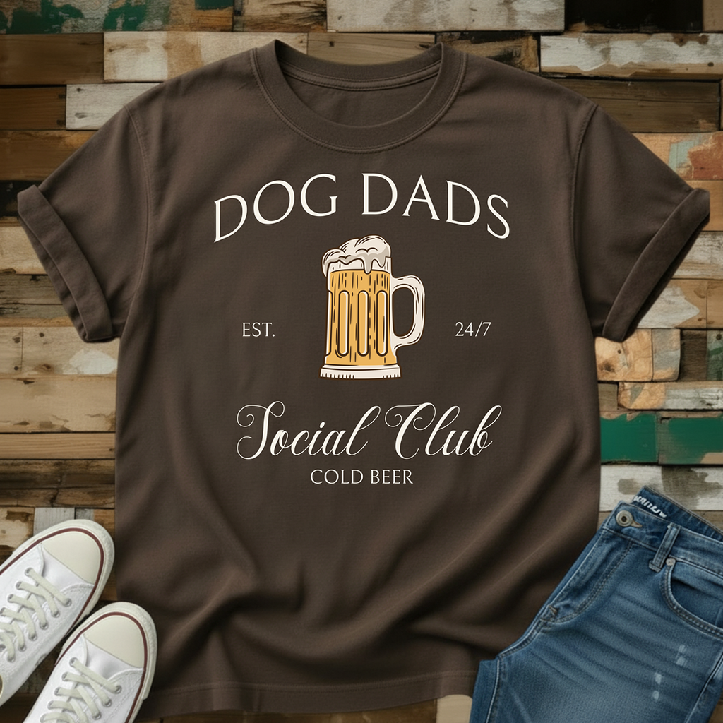 Dog Dads Cold Beer Social Club T-Shirt