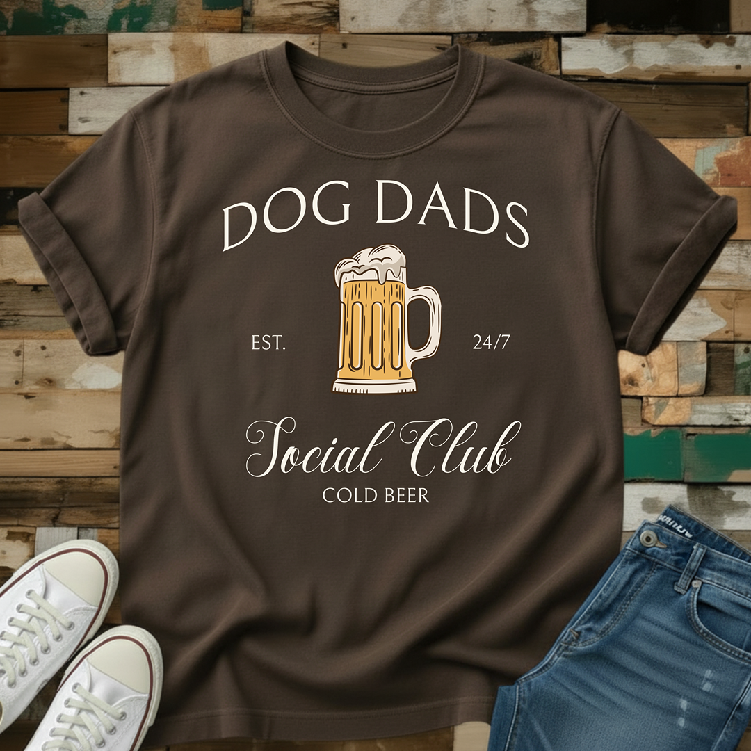 Dog Dads Cold Beer Social Club T-Shirt