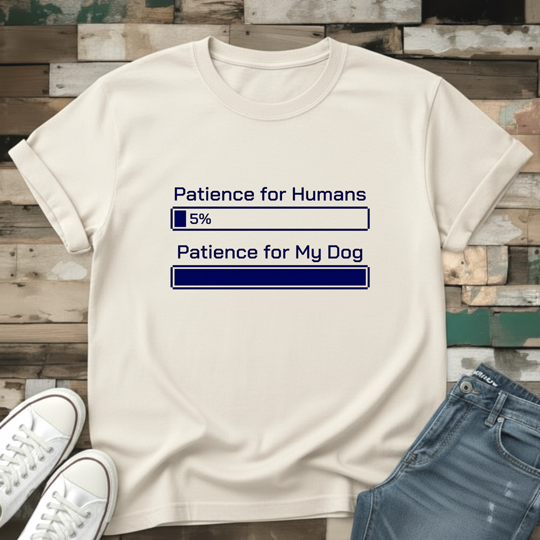 Patience For Humans Status Bar T-Shirt