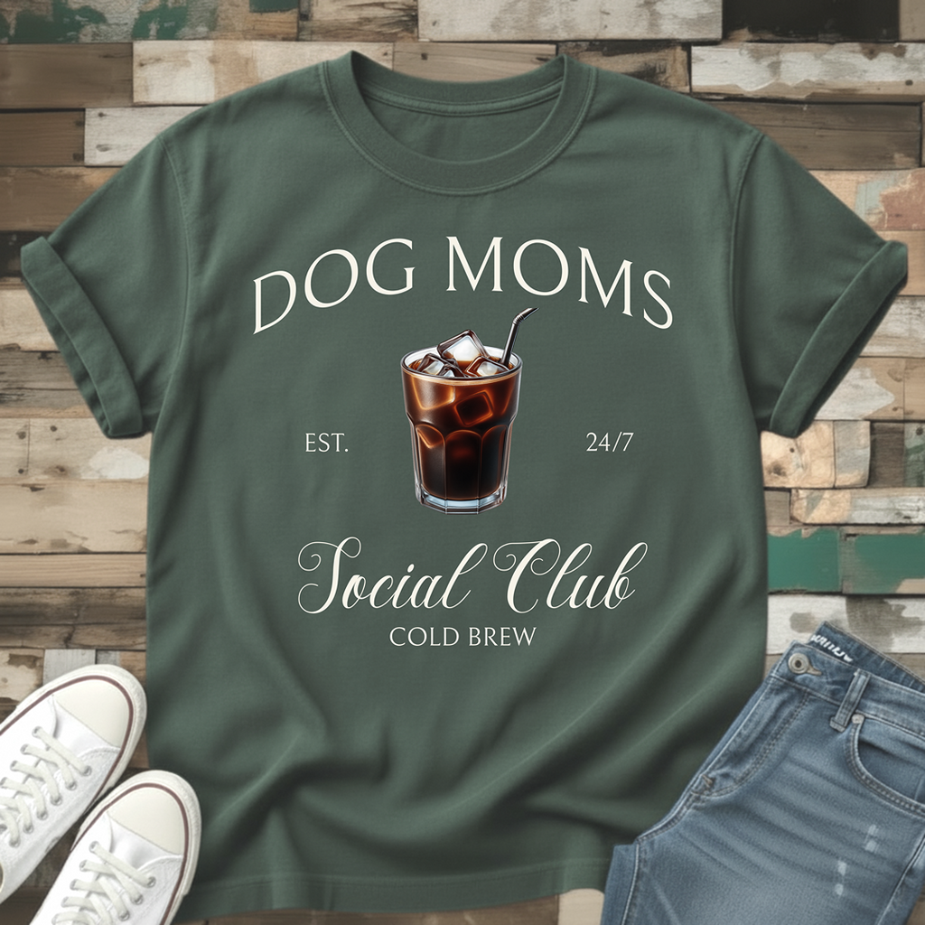 Dog Moms Cold Brew Social Club T-Shirt