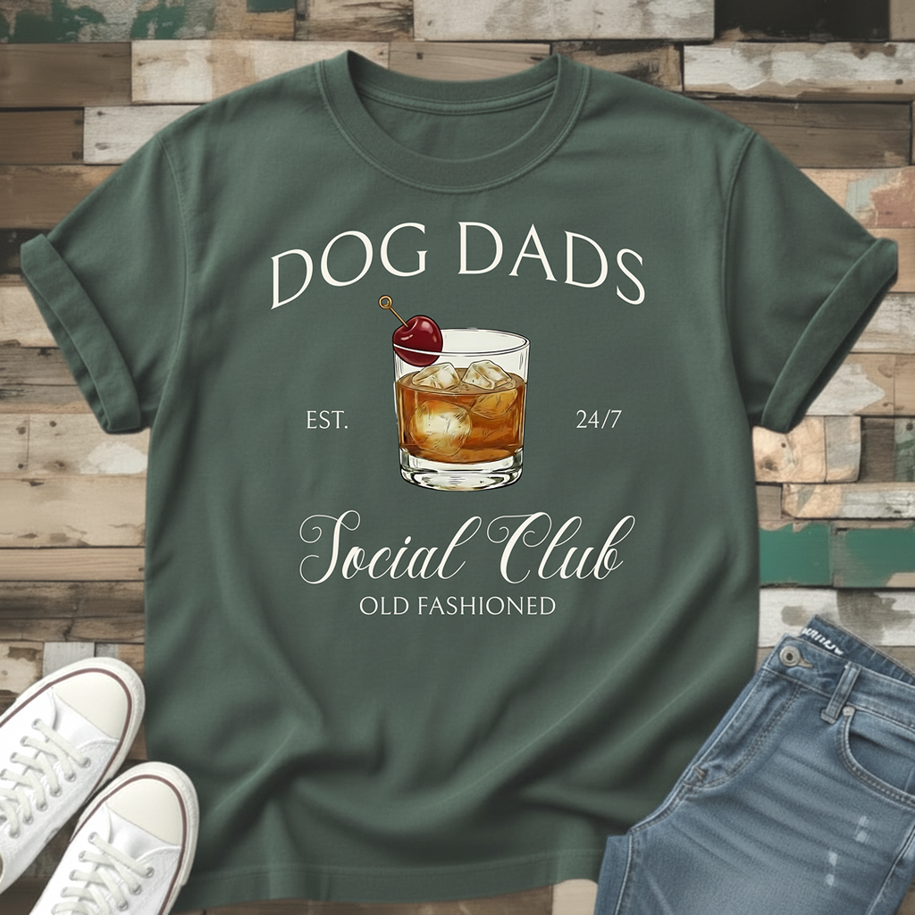 Dog Dads Old Fashioned Social Club T-Shirt