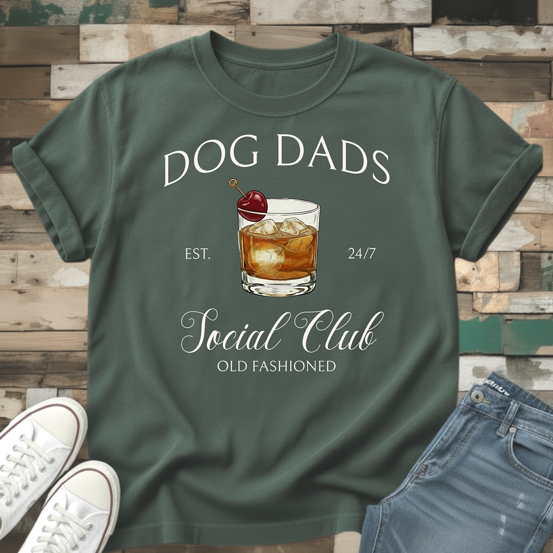 Dog Dads Old Fashioned Social Club T-Shirt