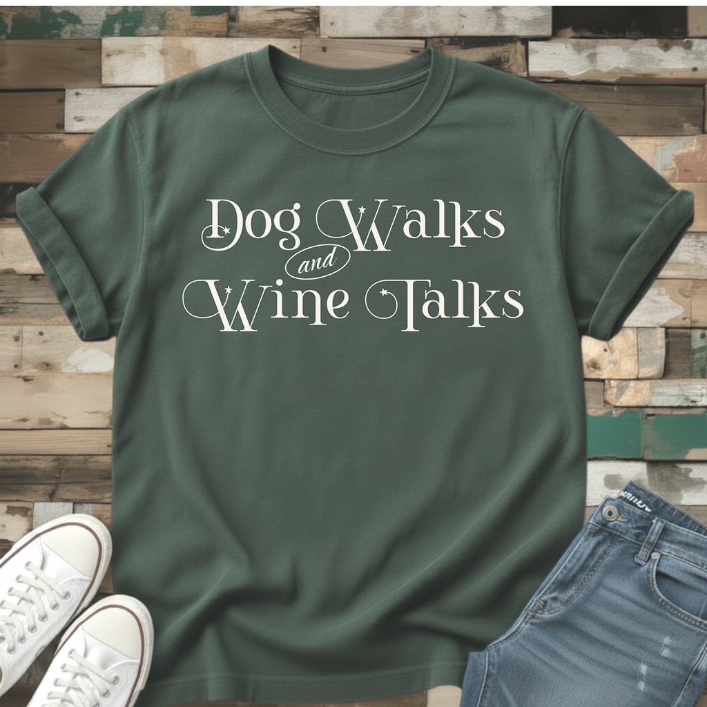 Dog Walks & Wine Talks T-Shirt