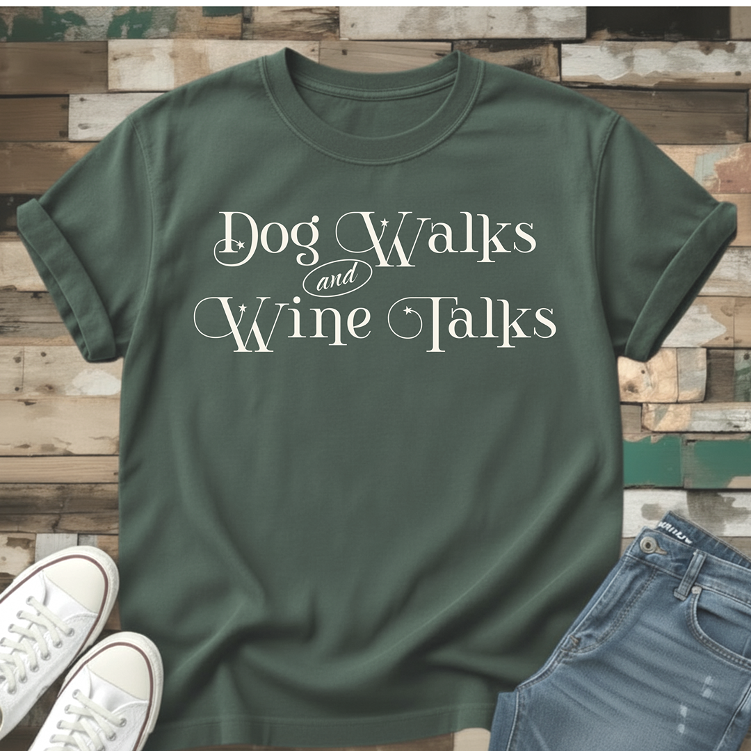 Dog Walks & Wine Talks T-Shirt