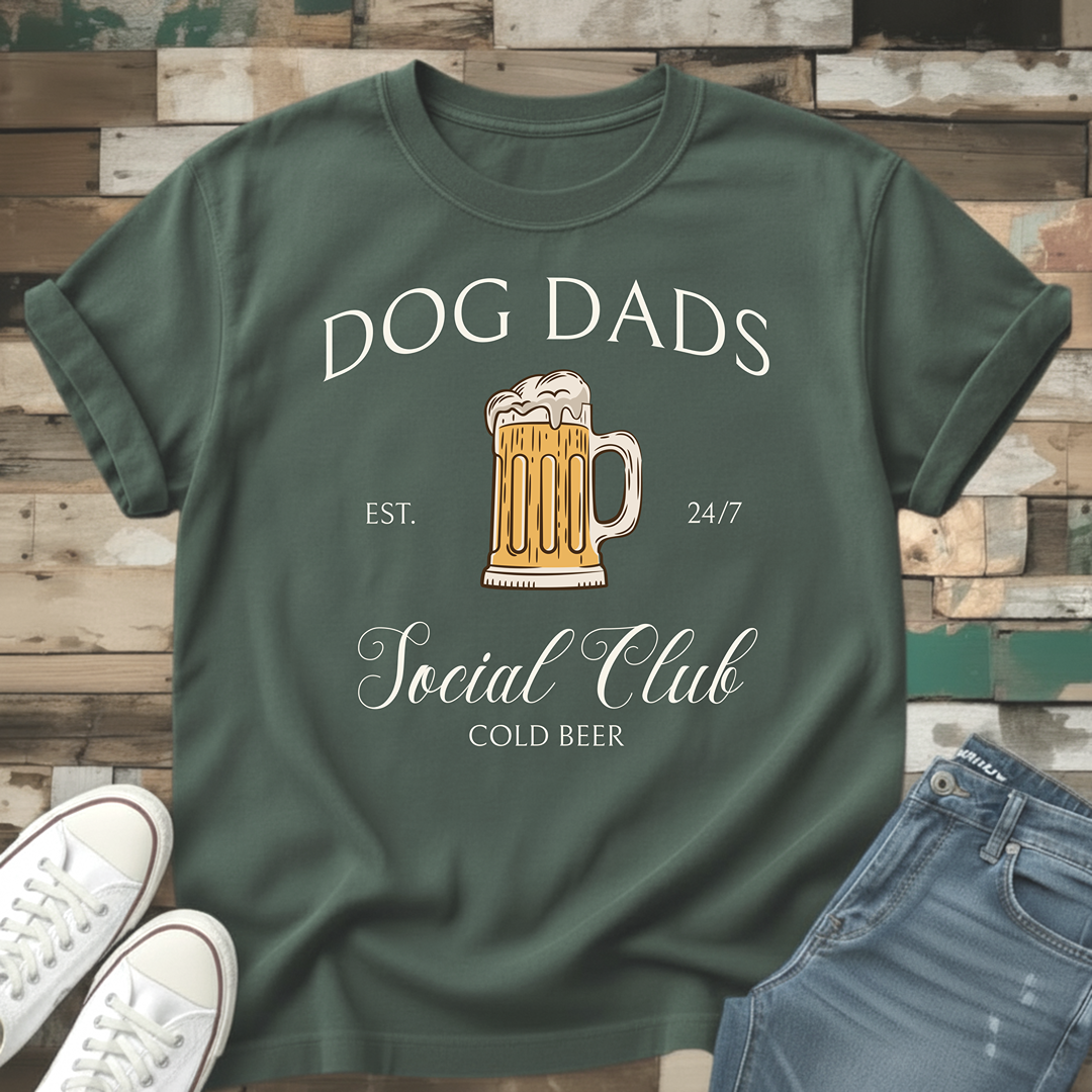 Dog Dads Cold Beer Social Club T-Shirt