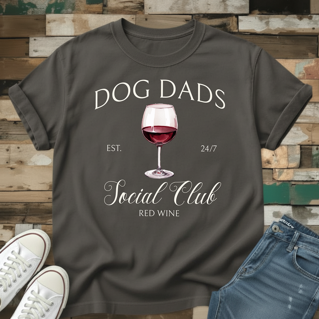 Dog Dads Red Wine Social Club T-Shirt