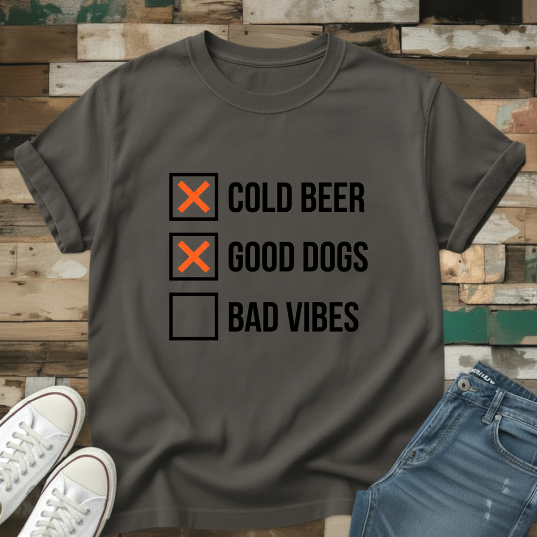 Cold Beer & Good Dogs T-Shirt