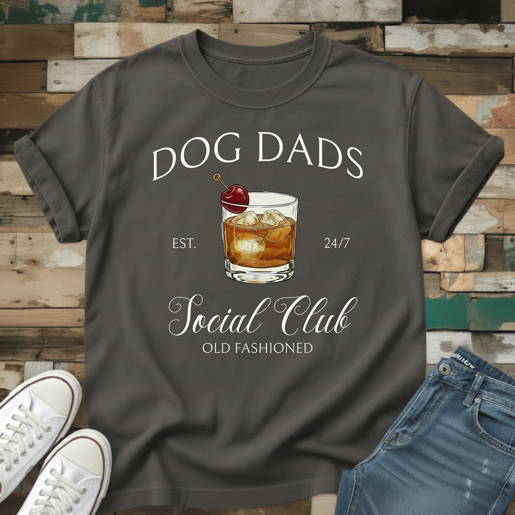Dog Dads Old Fashioned Social Club T-Shirt